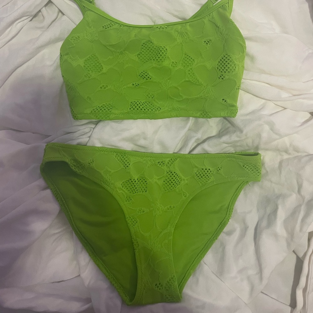 neon green aerie bikini (full bikini)